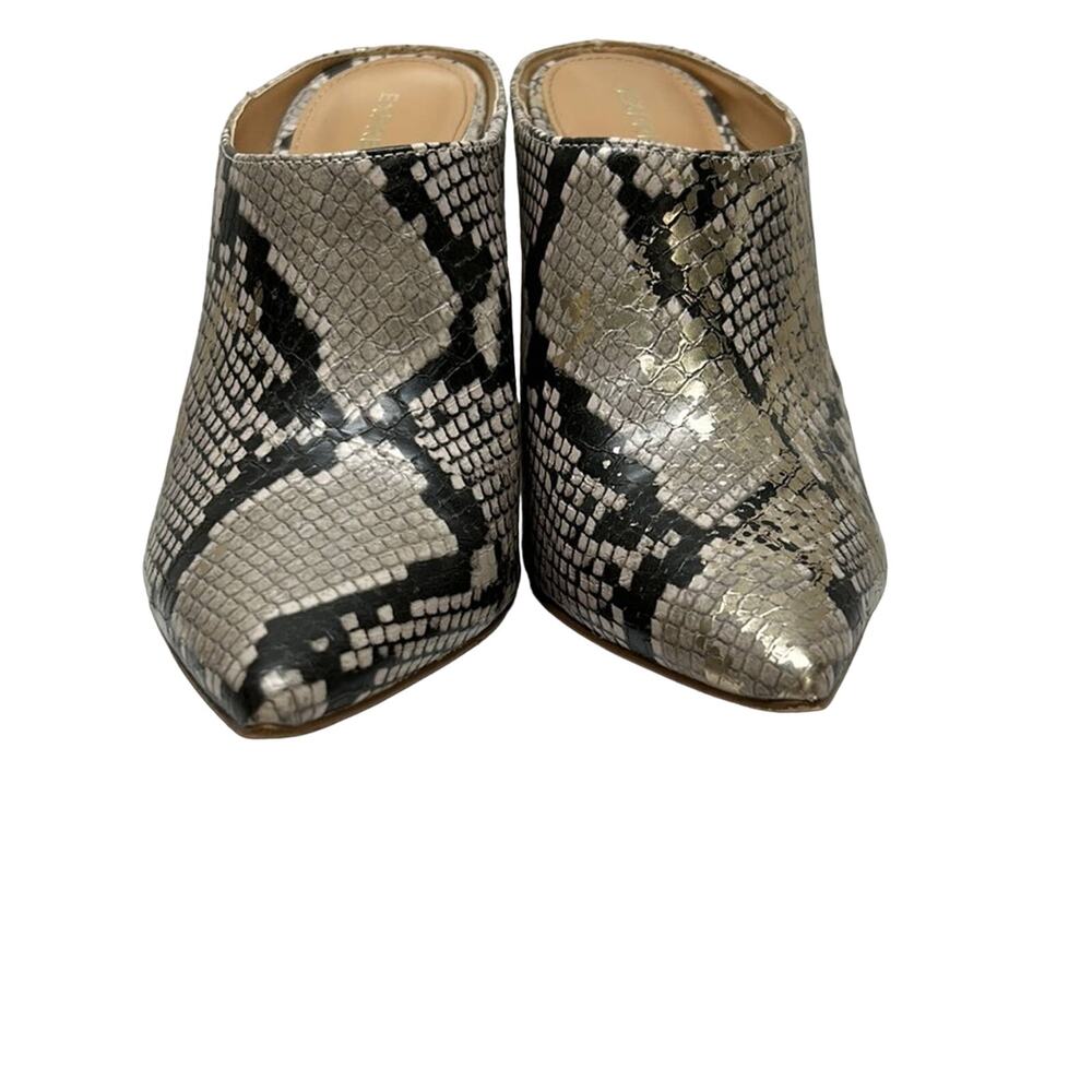 Express Snakeskin Print Pointed Toe Mules, Size 8… - image 5